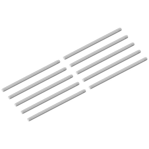 10Pcs M6-1.0x120mm Fully Threaded Rods, 304 Stainless Steel Thread Bar Studs