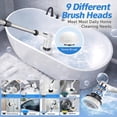 thumbnail image 5 of STARBIAO Electric Spin Scrubber with Adjustable Head, No Bending Bathroom Cleaner, Cordless Power Scrubber with Long Handle, 9 Brush Heads, 2 Speeds, Waterproof for Tub Tile Floor Shower, 5 of 11