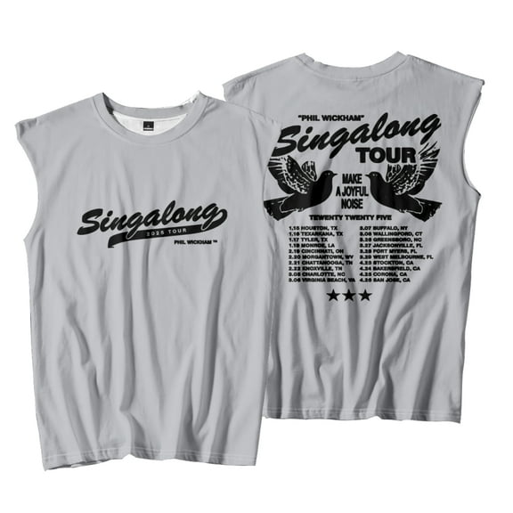 Phil Wickham Singalong Tour 2025 Tank Top Women Men Crewneck Vest Casual Sleeveless Tee