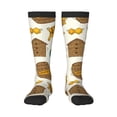 thumbnail image 2 of Lsque Honeycomb And Honey Printed Crew Socks Men's Women's LightWeight Thin Casual Calf Socks ,Knee High Socks,Cotton Socks, 2 of 9