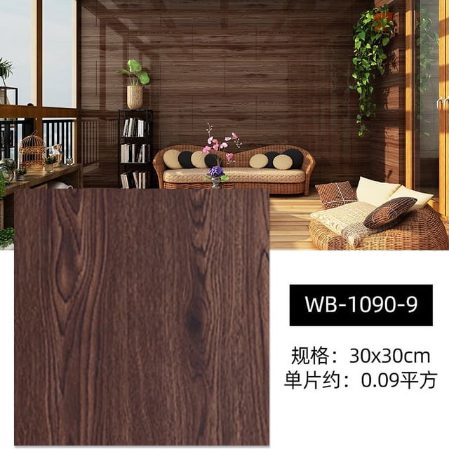 20 piezas pegatinas de suelo de grano de madera gruesas, pegatinas de pared autoadhesivas antideslizantes de PVC para decoración de suelo de sala de estar, baño y cocina