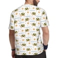 thumbnail image 2 of Wukai Sea Turtle Basking in the Sun Print Men's Short-Sleeved Mesh T-Shirt,Quick-Dry Short Sleeve Workout T-Shirt-, 2 of 8