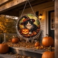 thumbnail image 4 of Halloween Decoration Indoor Outdoor Clearance Under $5.00! Thanksgiving Fall Decorations for Home, Halloween Ghost And Cats Acrylic Puzzle Hanging Ornaments Spooky Festival Decor Pendants, 4 of 6