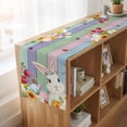thumbnail image 6 of Table Runners 70 Inches Long Dress Scarves, Easter Bunny Farmhouse Coffee/Dining/Kitchen Table Decor, Holiday Table Runner, Farmhouse Watercolor Eggs Tulip Wood Grain 13x70 Inch, 6 of 9