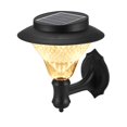 thumbnail image 2 of Bewildely Portable 8 LED montado en la pared con energía solar al aire libre valla de jardín lámpara decorativa paisaje luz Iluminación y accesorios Negro Bewildely HA025927-01, 2 of 6