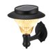 thumbnail image 2 of Bewildely Portable 8 LED montado en la pared con energía solar al aire libre valla de jardín lámpara decorativa paisaje luz Iluminación y accesorios Negro Bewildely HA025927-01, 2 of 6