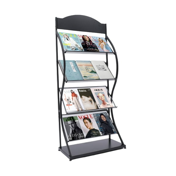 ChicHomey spaper Magazine Display Rack Poster Book Rack Floor Standing Storage Organize