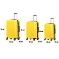 thumbnail image 3 of Biggdesign Cats Hard Luggage Set, 3-Piece Lightweight ABS Hardshell with TSA Lock and 360° Spinner Wheels, Yellow, 3 of 8