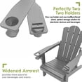 thumbnail image 3 of Tappio Folding HDPE Adirondack Chair Set of 2, Patio Seat All Weather Outdoor Patio Chair with Cup Holder and Multifunctional Holder for Lawn Yard Fire Pit, Gray, 3 of 7