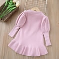 thumbnail image 5 of Godderr Toddler Fall Winter Dress for Baby Girls Dress Long-Sleeved Soft and Comfortable Sweet Padded Knit Princess Dresses for 1-5Y, 5 of 5
