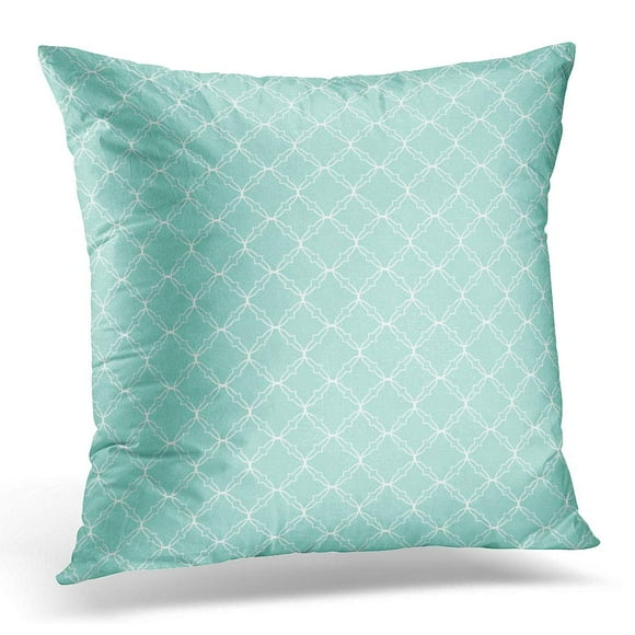 BOSDECO Pink Abstract Geometric Pattern Quatrefoil and Designs White Architectural Pillowcase Pillow Cover Cushion Case 20x20 inch