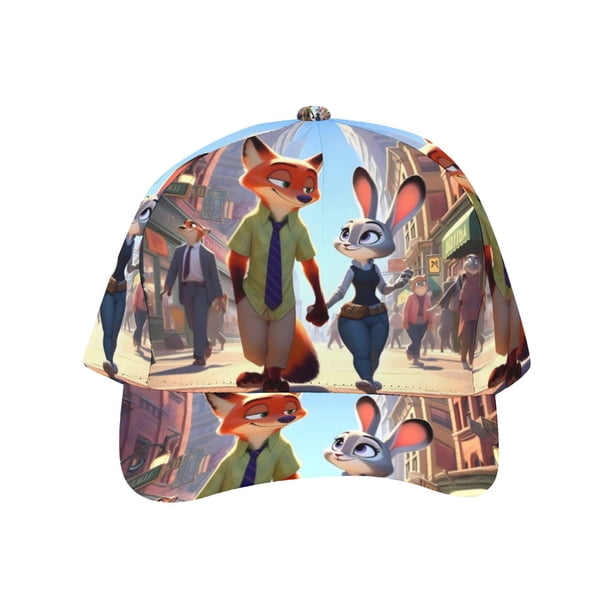 Zootopia Gorra de Béisbol para Hombres, Mujeres y Niños, Gorra Clásica de Visera Plana, Gorra Hip Hop Trucker, Snapback Ajustable