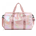 thumbnail image 1 of Bolsa deportiva de baile para gimnasio para mujeres y niñas, bolsa de viaje impermeable brillante con compartimento para zapatos (rosa claro), 1 of 4