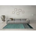 thumbnail image 3 of Ahgly Company Indoor Rectangle Abstract Light Blue Modern Area Rugs, 3' x 5', 3 of 4