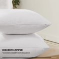 thumbnail image 4 of Deconovo Fundas de cojines decorativas - Juego of 4 Soft Linen Cushion Covers, Machine Washable Pillowcases for Sofa, White, 18x18 Inch, 4 of 8
