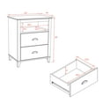thumbnail image 7 of Prepac Yaletown 2-Drawer Tall Nightstand, White, 7 of 7