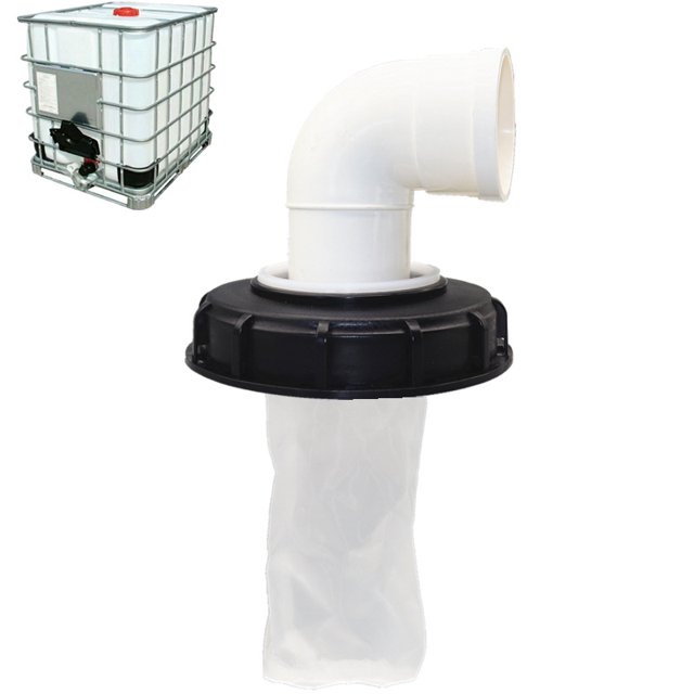 Filtro IBC de nailon lavable con tapa Depósito de lluvia IBC 1000 litros 165 mm Fieltro de aguja ((DN150) 90 grados) Kuyhfg Sin marca