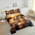thumbnail image 4 of Erosebridal 3D Animal Bedding Sets Twin with Comforter, Race Horse Duvet Insert, Rustic Farmhouse Reversible Comforter Sets Twin Size, Microfiber Room Decor, 2-Piece, 4 of 8