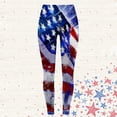 thumbnail image 4 of Siilsaa 4th of July Leggings for Women Fall Clearance Women Girls Leggings Skinny Independence Day Printed High Waist Stretchy Tights Trouser Yoga Pants Navy,M, 4 of 5