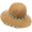 Khaki Blue, variant on Flower Straw Bucket Hats for Women Raffia Beach Sun Hat Wide Brim Packable Woven Hat for Summer