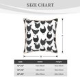 thumbnail image 4 of Xecao Retro Rooster Print Soft Velvet Decorative Throw Pillow Covers, Square Cushion Cases for Bed, Sofa, Living Room, Car, and Indoor Outdoor Use-18"x18", 4 of 8