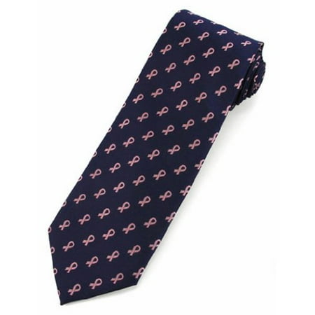 Men's Pink Ribbon Breast Cancer Pattern Tie