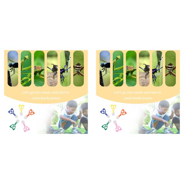 bedienty 5X Bug Insect Catcher Scissors Scoopers Clamp Tongs Tweezer Children Toy Set R 2Set