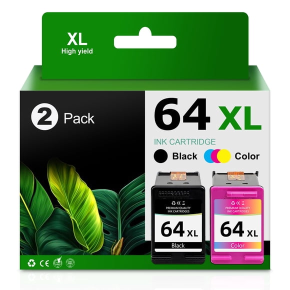 Cartucho de tinta Lamburee 64XL negro y color, paquete de 2