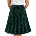 thumbnail image 1 of GPOECD Ladies' 2025 Festival Leopard Print Wrap Maxi Skirt High Waist Elastic Band Versatile Design Z9164-Dark Green,XL, 1 of 7