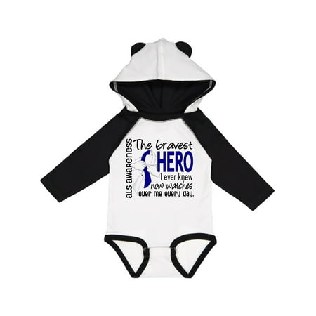

Inktastic ALS Bravest Hero I Ever Knew 1 Gift Baby Boy Long Sleeve Bodysuit