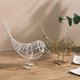 thumbnail image 5 of Xiao Hua Figura de pájaro de alambre de hierro, adorno artesanal de metal para decoración del hogar (dorado), 5 of 5