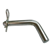 Hitch Pin, Bent, 5/8 in Pin Dia, 4 in Shank Lg, Steel, Zinc Plated