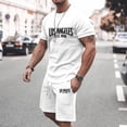 thumbnail image 6 of Los Angeles Graphic Short Sets for Men Relaxed Fit Crewneck T Shirt and Shorts 2 Piece Matching Set Mens Summer Outfits, 6 of 6