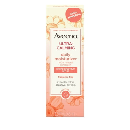 Aveeno Ultra-Calming Daily Facial Moisturizer with SPF 30, 2.3 fl. (Best Moisturizer With High Spf)