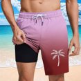 thumbnail image 4 of Pantalones Cortos Casuales para Hombre Imprimir con Bolsillos Pantalones de Playa de Cintura Elástica, Pantalones Cortos de Cintura Elástica para Hombre, 4 of 5