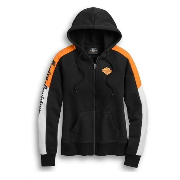 Harley-Davidson Women's Colorblock Zip-Front Hoodie - 96419-20VW - 2X-Large