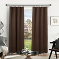 thumbnail image 5 of Deconovo Thermal Insulated Black Out Curtains 84 inches Long, Set of 2 Solid Rod Pocket Curtain Panels, 38" x 84", Chocolate, 5 of 8