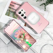 for Samsung Galaxy S25 Ultra Magnetic Case, Military Grade Drop Protection Anti-Yellowing Phone Cover Compatible with Mag-Safe - Rugged Shockproof Protective Case for Samsung Galaxy S25 Ultra, Pink