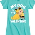 thumbnail image 3 of Disney - Up - My Dog Is My Valentine - Girls Youth Fitted Short Sleeve Graphic T-Shirt, 3 of 5