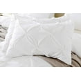 thumbnail image 3 of Pinch Pleated Pillow Shams - Super Soft 100% Egyptian Cotton 1000 Thread Count 2Pcs Pillow Shams - King Size (20" X 40") Inches, White Solid, 3 of 5