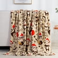 thumbnail image 1 of Manta Elegant Comfort, 127 x 152 cm, terciopelo, suave estampado navideño, 1 of 7