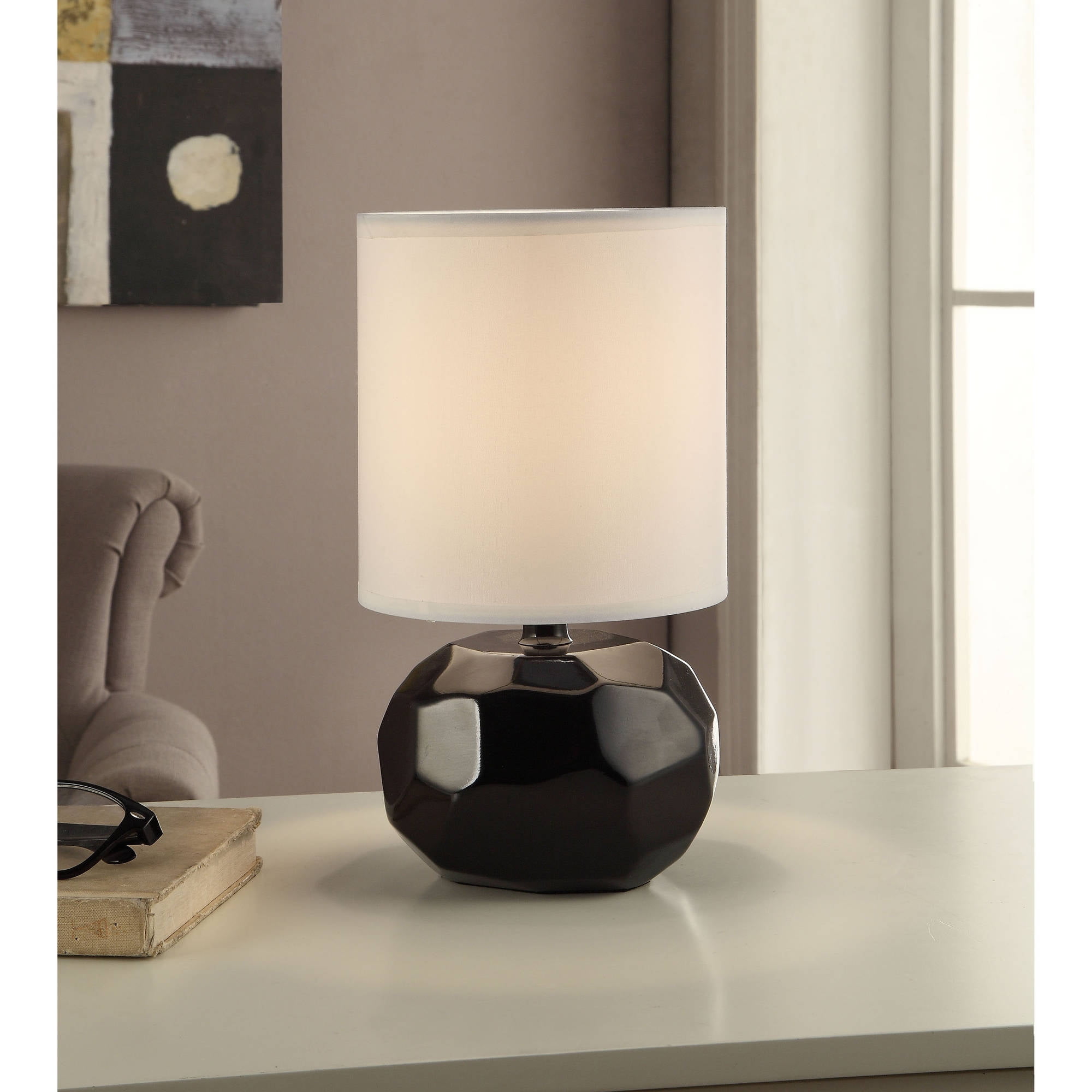 Mainstays Faceted Table Lamp, 12"