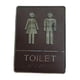 thumbnail image 1 of Letrero de WC perfecl etiqueta de pared para estacionamientos inodoro oficina Unisexo 15x20cm, 1 of 8