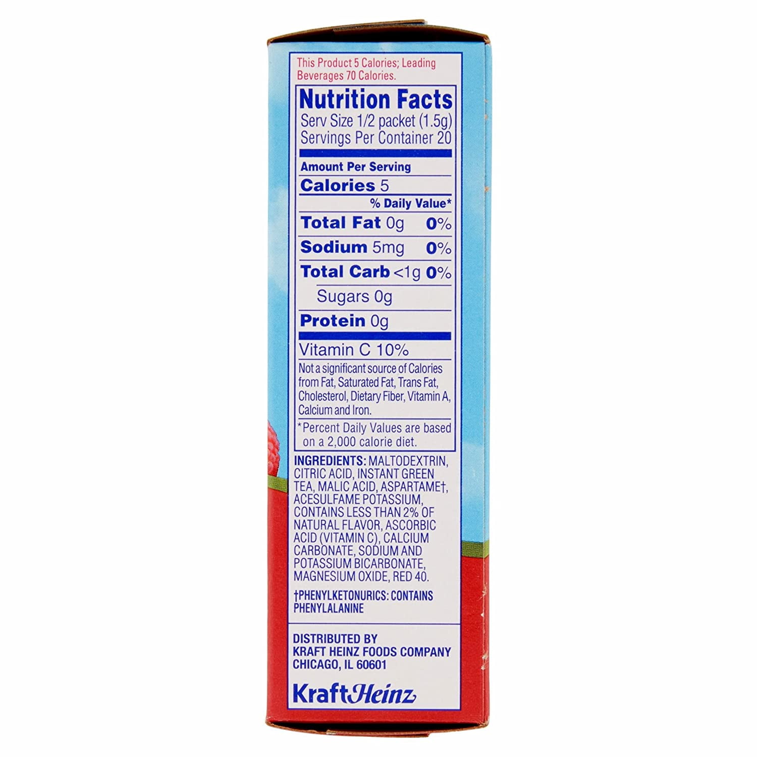 Crystal Light On The Go Raspberry Green Tea, 10-Packet Box, 10 CT (Pack of 8)