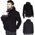 thumbnail image 3 of Fashionable Multifunctional 3 In 1 Dad Kangaroo Jacket Sweatshirt Maternity Men's Jacket, 3 of 5
