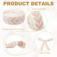 thumbnail image 3 of 3 Yards Jacquard Ribbon Trim, 0.98 Inch Leaf Pattern Decorative Fabric Woven Embroidery Trim for Sewing Crafts, Light Pink, 3 of 6