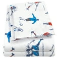 thumbnail image 3 of Kids Classic Printed Microfiber Sheet Sets, Ultra Soft Fitted Sheets with Straps - Sports, Full Size, 3 of 5