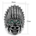 thumbnail image 4 of Anillo Color Plata Para Hombres de Acero Inoxidable Calavera de Indio, 4 of 4