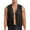 Black, variant on QIJUNTUO Men Cowboy Tassel Vest Faux Suede Leather Fringe Waistcoat Sleeveless Open Front Vest Jacket Black XL