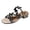 Black, variant on Sparkly Rhinestones Butterfly Slides Dressy Sandals for Women Bride Wedding Square Toe Bling Chunky Block Low Heels Slip on Backless Dress Slippers Summer Silver Size 6